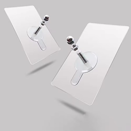 10 Pcs screw nut hook and 10 Pcs crystal Diamon Hook ( Combo Pack)